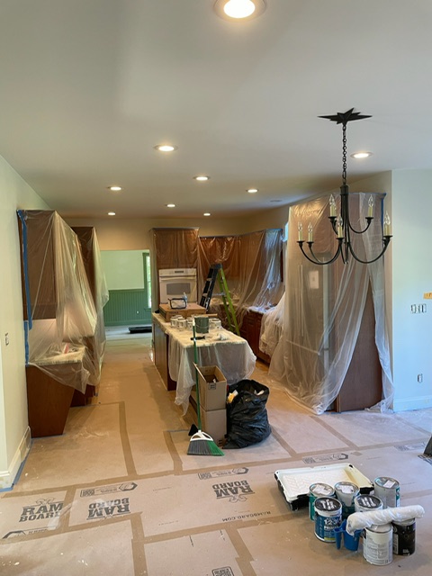 Interior painting surface prep and priming in Hudson, NY Interior painting surface prep and priming in Hudson, NY