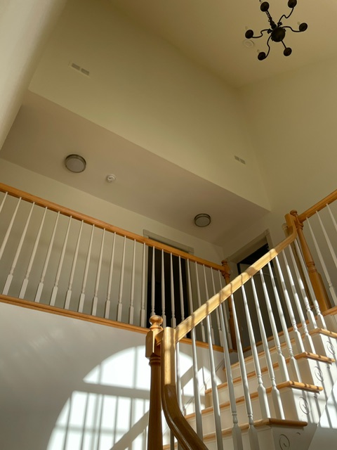 Finished interior staircase painting in Columbia County, NY Finished interior staircase painting in Columbia County, NY