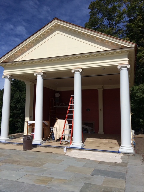 Neoclassical pavilion interior painting in Hudson, NY Neoclassical pavilion interior painting in Hudson, NY